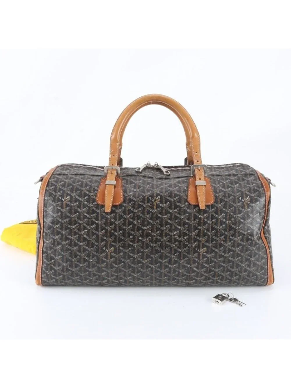 Goyard Croisjour 45 Leather Boston Bag Tote Carrie